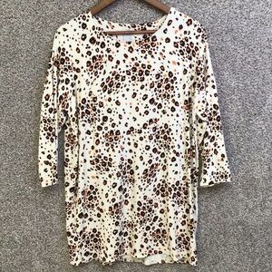 Chico's leopard print Tunic Slinky Knit size M